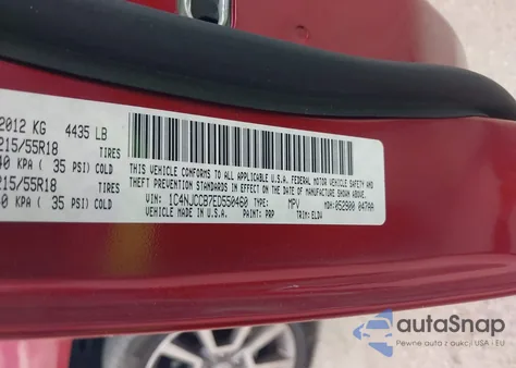 2014 Jeep Compass Limited из США, поврежденный, VIN 1C4NJCCB7ED550460